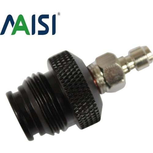 JUFENG New Paintball Coil Remote Hose Fill Adapter With Male Quick Disconnect (BLACK)