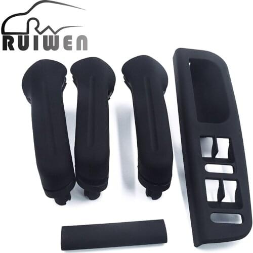 Black Interior Door Handle Cover Grab Bezel & Window Mirror Switch Panel for VW Golf Mk4 1J0867171A 3B1867171E