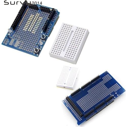UNO Proto Shield prototype expansion board with SYB-170 mini bread board based For ARDUINO UNO ProtoShield diy electronics