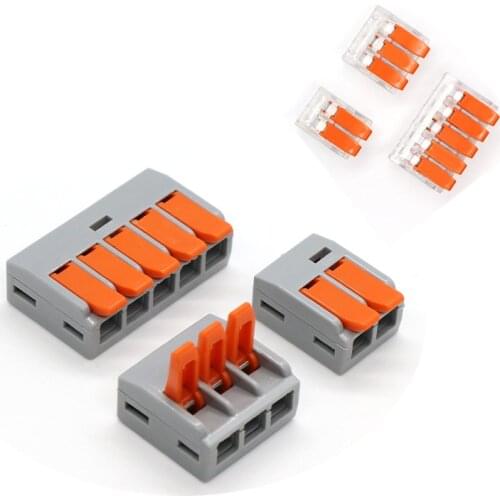 Wire connector 6mm2 square mini quick connector universal compact cable connector household wire terminal block air-conditioner