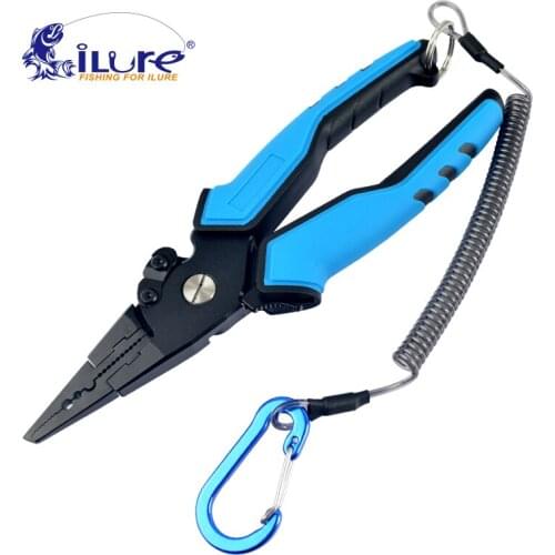 ILure Aluminum Alloy Fishing Pliers 19cm 133g Nose Hook Remover Tools Gripper Line Cutter Scissors Fishing Tackle Tools Pesca