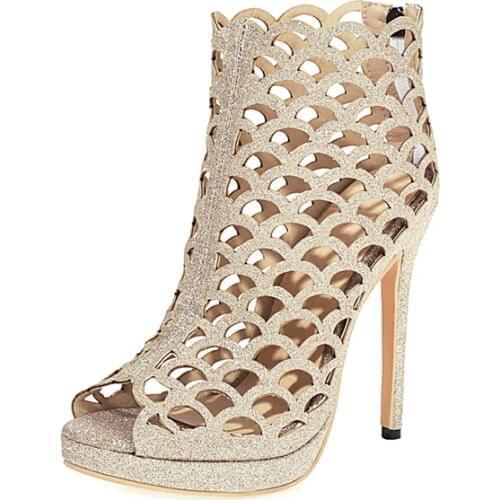 Zapatos De Mujer 2021 Summer Gladiator Sandals Sexy High Heels Platform Party Night Show Shoes for Women Plus Size 30-52 21-1