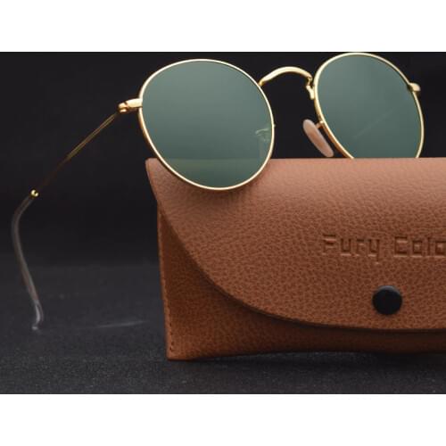 GLASS Lens UV 400 Small MEN WOMEN Sunglasses Gothic Steampunk Sunglasses Mens Womens Retro Small Vintage Round Eyewear Shades