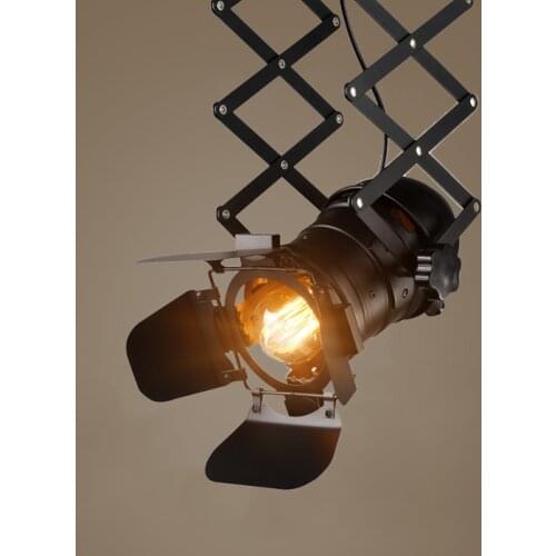 Loft industrial vintage ceiling light for living room bedroom adjustable lifting flexible light restaurant hanging lamp indoor