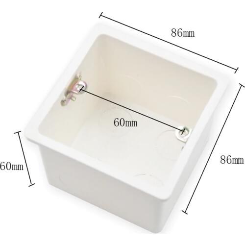 High Quality Secret Stash Wall Mount Switch Junction Dark Box 80*80*60mm for 86 Type Wall Switches and Sockets