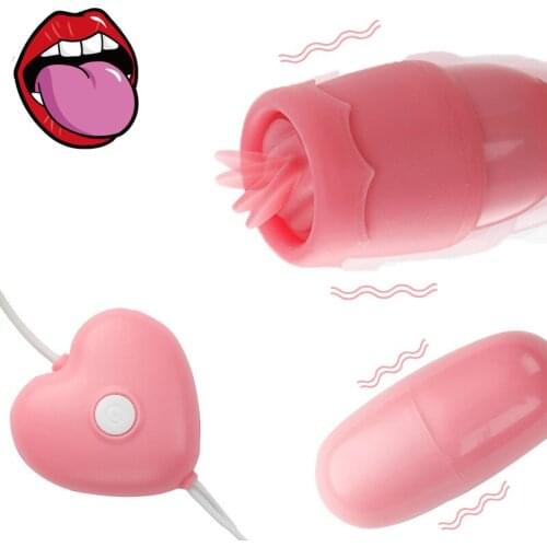 Tongue Oral Licking Vibrators Sex Toys for Women Clitoris Stimulator Dildo Egg Vibrator USB Power 12 Speeds Adult Product