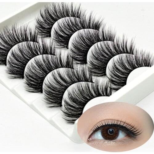 Ladies Sexy 3D Fiber False Eyelashes Women Stereo Multi-layer Lashes Makeup Tools Soft Comfortable Cotton Wire False Eyelashes