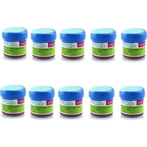 10Pcs PPD Best Melting Point 138 / 183 degrees Lead-free low temperature solder paste for A8 A9 A10 A11 CHIP Special tin pulp