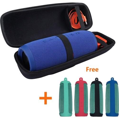 2 in 1 Hard EVA Carry Zipper Storage Box Bag + Soft Silicone Cover Case for JBL Charge3 Bluetooth Speaker for JBL Charge 3 Cases
