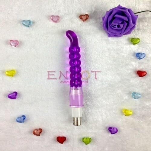 2016 heads bent calabash Sex machine attachment sex toy simulation dildo for love machine ENHOT-C-09-purple