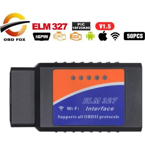 2017 Super Mini ELM327 WiFi V1.5 OBD2 code reader scanner ELM 327 bluetooth v2.1 Diagnostic tool for Andriod/IOS 50pcs/lot