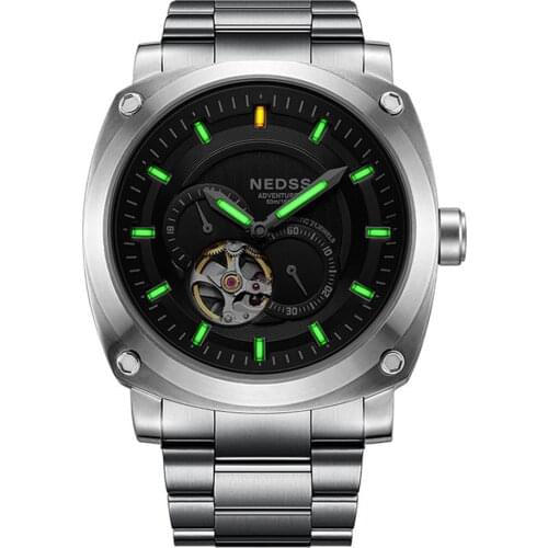 2018 NEDSS Miyota automatic watch Mechanical Watches Military wrist Watches Clock Men Relojes Masculino with Tritium Luminous
