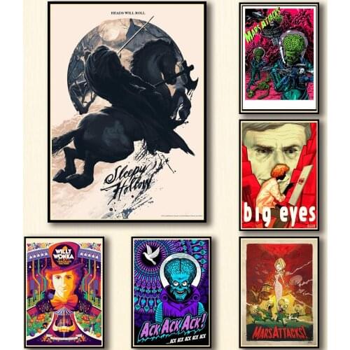 41 Designs Tim Burton Movie Whitepaper Poster HomeDecal Painting Wall Sticker for Coffee House Bar A3 1