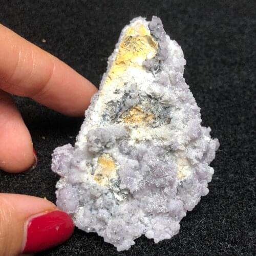 56.4gRare natural purple calcite yttrium fluorite ore symbiosis repair energy home decoration QUARTZ GEM teaching ornaments