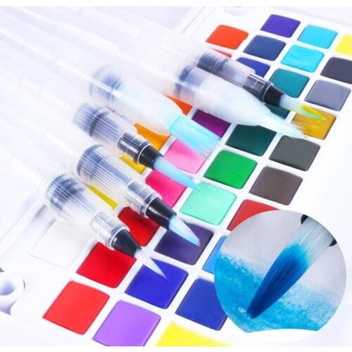 6pcs/set New Portable Paint Brush Water Color Brush Art Watercolor Drawing Pen For Beginner Supplies Painting Brush Soft Pe Z8M9