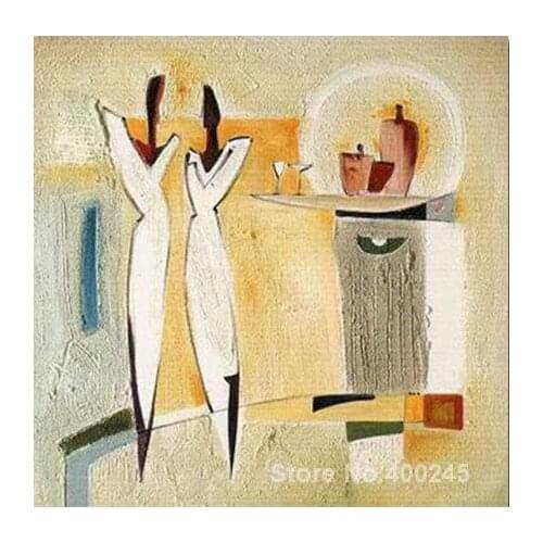 Abstract paintings Party of Deux II Canvas art reproduction High quality Hand painted