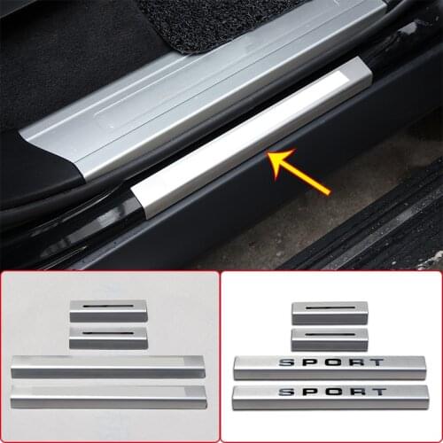 Car Accessories For Range Rover Sport 2014-2021 Stainless Steel Outer Door Sill Scuff Plate Threshold Protector Cover Trim 4pcs