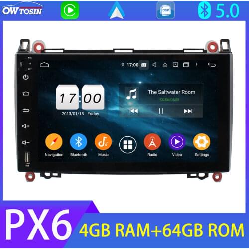 9'' Android 10.0 PX6 4G+64G Car GPS Player For Mercedes-Benz A B Viano Vito Sprinter W169 W245 W639 W906 VW Crafter 4G Radio DSP