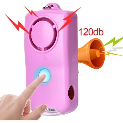 Girl Child Personal Security Alarm Self Defense 120db Elderly Alarm Keychain with LED Light Self Defense Alarm Supplies