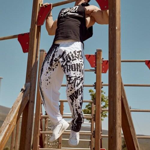 Muscle fitness brothers sports mesh trousers mens thin casual running equipment training loose large size quick-drying pants