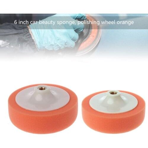 Hot New 1 Pc 6 Inch 15cm Auto Car Polishing Buffing Polishing Pad Sponge Wheel Waxing Orange High Quality