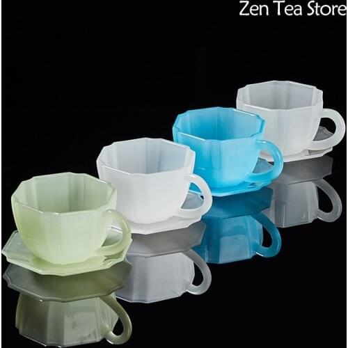 Ice Blue Jade Porcelain Heart Sutra Master Cup Tasting Cup Tea Bowl Tea Cup Kung Fu Tea Set Drinkware Tea Mug TeaCups Water Cup