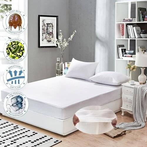 IRoyal 140X200CM Polyester Smooth Waterproof Matress Cover Elastic Sheet For Bed Mattress Protector Anit Mite Cover Mattress