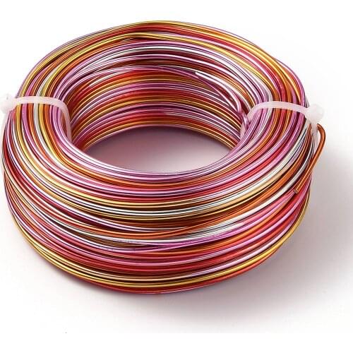 58m/roll 2mm Round Aluminum Wire 3/5 Segment Colorful Metal Wire For Handmade DIY Bracelet Earrings Jewelry Making Findings
