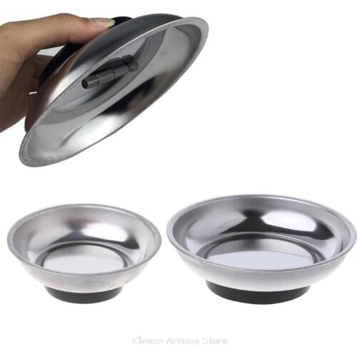 Round Magnetic Parts Tray Bowl Dish Stainless Steel Garage Holder Tool Organizer Au 27 20 Dropship