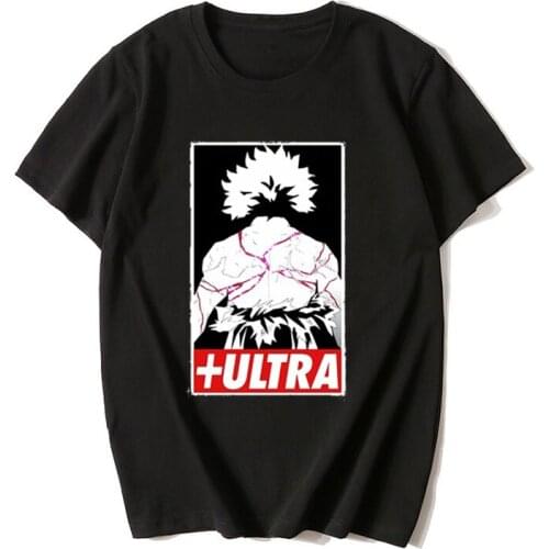 Summer Cartoon Anime My Hero Academia T Shirt Custom logo T-Shirt Women Men Harajuku Short Sleeve Bakugou Katsuki Tops