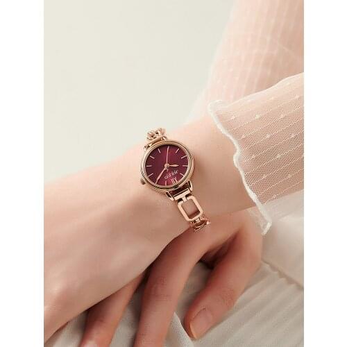 Small Julius Womens Watch Japan Mov't Hours Elegant Rhinestones Fashion Clock Stainless Steel Chain Bracelet Girls Gift Box