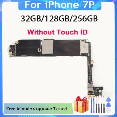 Good Working for iphone 7 Plus 5.5inch Motherboard without Touch ID,Original unlocked for iphone 7Plus Logic nboard 32G 128G 256