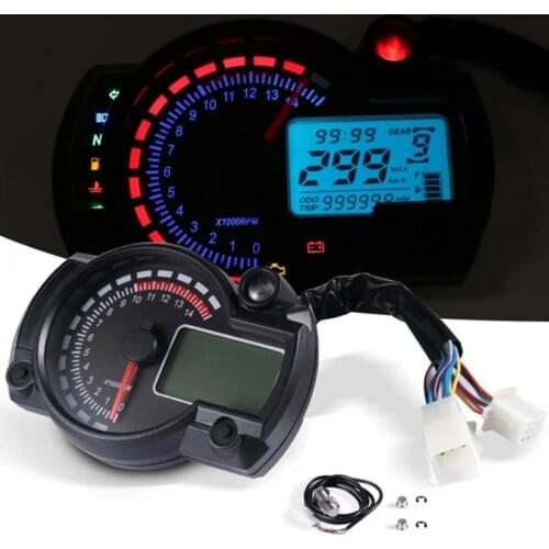 Universal Motorcycle Speedometer Gauge LCD Digit 15000rpm Tachometer Odometer Motorcycle Accessories