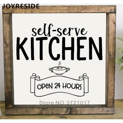 JOYRESIDE Kitchen Self Serve Wall Sticker Home kitchen Modern Decoration Vinyl Wall Decals Restaurant Wall Decor Art Decal WM199