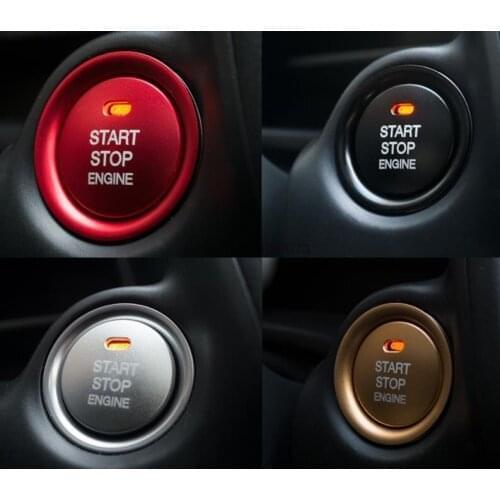 By DHL or Fedex 200pcs Car Styling Engine Start Stop Ring Keyless Case For Mazda CX-5 Car Button Decoration Interior Cover