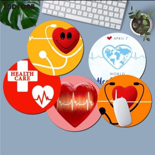 Hot Nurse Medical Medicine Health Heart Gaming round Mouse Pad Computer Mats Anti-Slip Laptop PC Mice Pad Mat gaming Mousepad