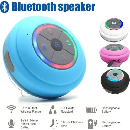 Portable Bluetooth Speaker Wireless Waterproof Shower Speakers for Phone PC Bluetooth Soundbar Hand Free Car Speaker Loudspeaker