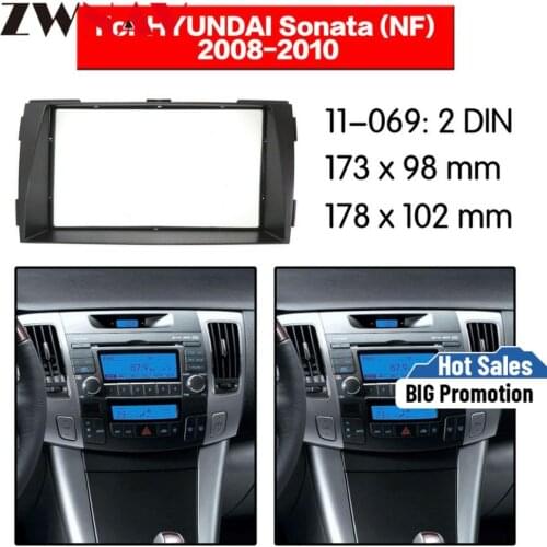 Car DVD Player frame For 2008-2010 Hyundai Sonata Nfc 2DIN Auto AC Black LHD RHD Auto Radio Multimedia NAVI fascia