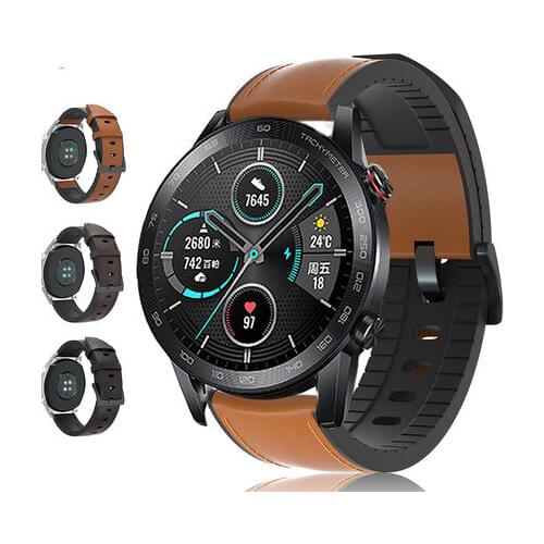 22mm Sport Leather Strap for Samsung Galaxy Watch 3 41mm 45mm Band Bracelet S3 S2 42/46mm Active 2 20/22mm Belt Wristbands