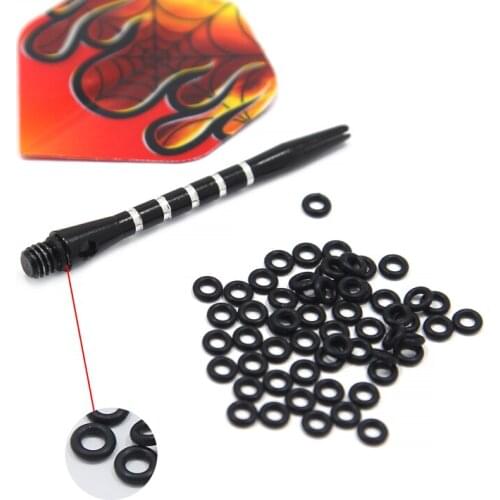 100 Pcs/lot Steel Tipped Darts Pole Anti-Slip Rubber Ring Gasket O Ring Non Slip for Aluminum Dart Shafts Electronic Dart Board