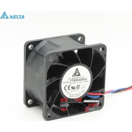 Original for delta FFB0648SHE 6038 6cm 48V 0.24 dual ball bearing cooling fan