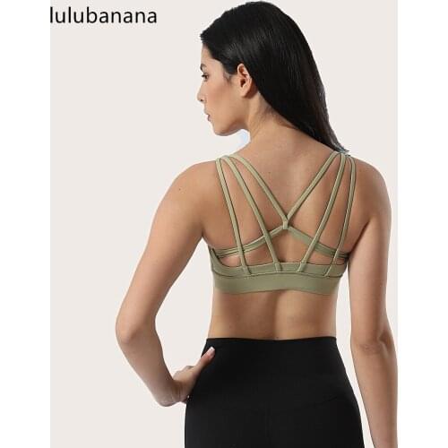 Lulubanana Spring 2021 New Yoga Sports Bra Women Medium Support Running Sports Underwear Beautiful Back Fitness Bra Women