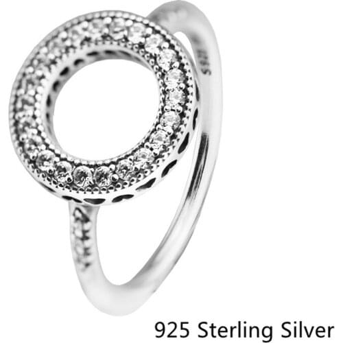 CKK 925 Sterling Silver Hearts of Halo Silver Rings For Women Gift Original Fashion Jewelry DIY Making