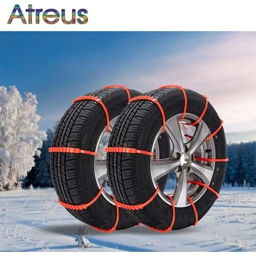 Atreus 10pcs Winter Anti Slip Snow Chains For Mazda 3 6 CX-5 CX-7 VW Polo Passat B6 B5 Golf 4 7 5 6 Mk4 Touran T5 T4 Tiguan 2017