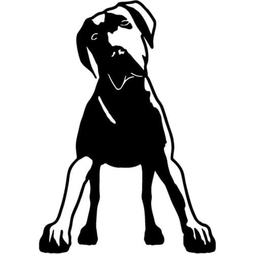 10.5*15CM Great Dane Dog Car Stickers Creative Vinyl Decal Car Styling Bumper Accessories Black/Silver S1-0876
