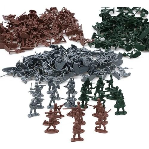 100pcs/set Military Plastic Army Men Toy Soldiers Army Men Figures 12 Poses Gift Toy Model Action Figure Toys For Children Boys