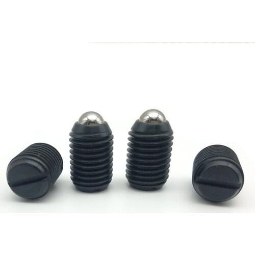 2pcs M16 Slotted bead positioning screw one word ball head spring plunger bolts wave beads bolt black color 24mm-40mm long
