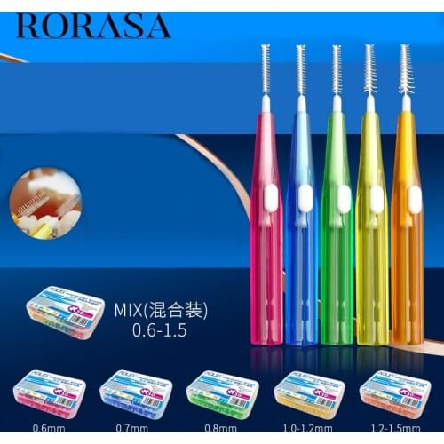 30Pcs/Pack Push-Pull Interdental Brush Gum Interdental Tooth Brush Orthodontic Wire Brush Toothbrush Oral Care Toothpick