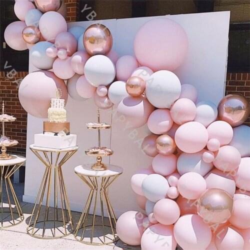 79Pcs Rose Gold Balloon Arch Garland Balloon Kit Macaron Pink Blue Latex Balloons Set Wedding Birthday Party Decoration Supplies