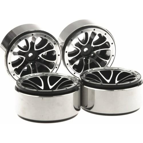 1/4PCS 1.9 inch Alloy Heavy Duty Beadlock Wheel Rims Set for 1:10 RC SCX10 D90 CC01 TRX4